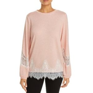 A+A Collection Lace Trim Sweater